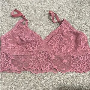 PINK Victoria's Secret Lace Bralette - Dusty Rose